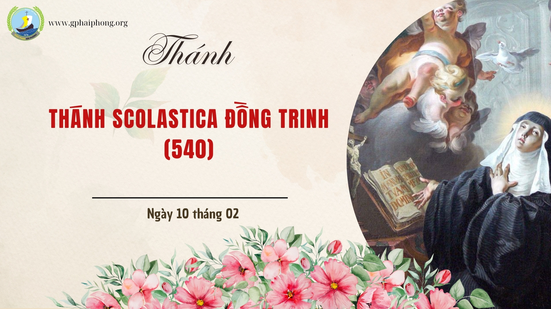 Thánh Scolastica Ðồng Trinh (540)